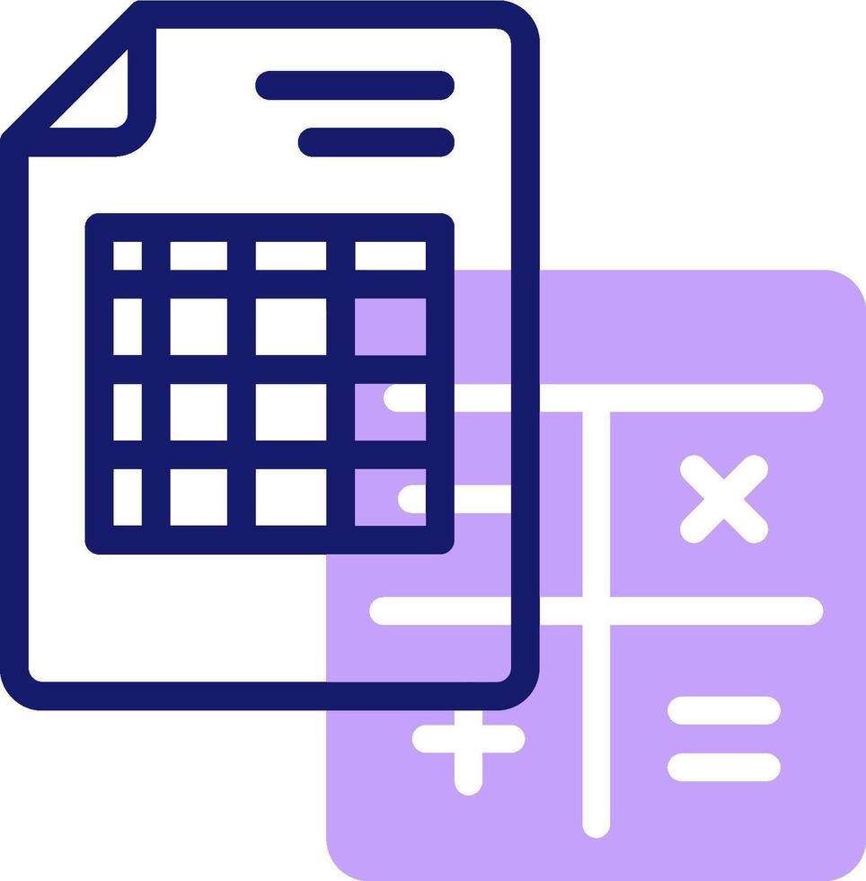 A calculator and a paper with a calculator on it vector
