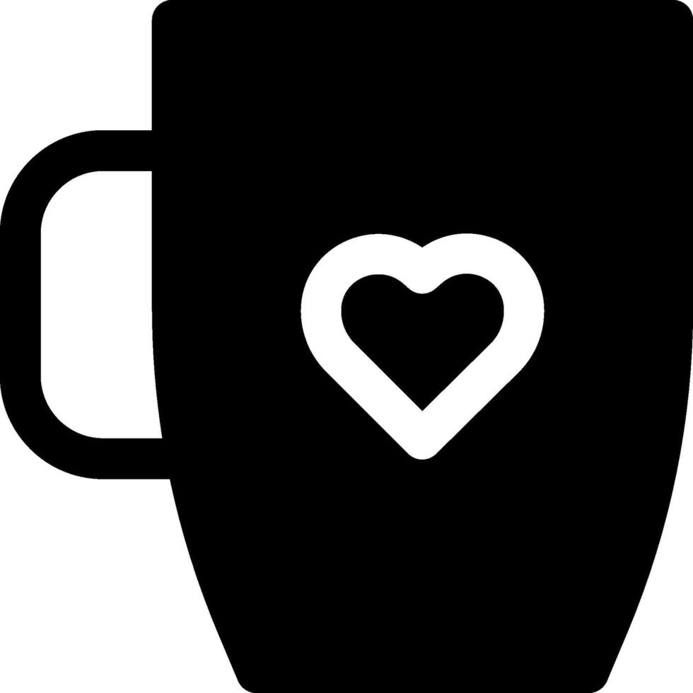 Coffee cup with heart icon vector