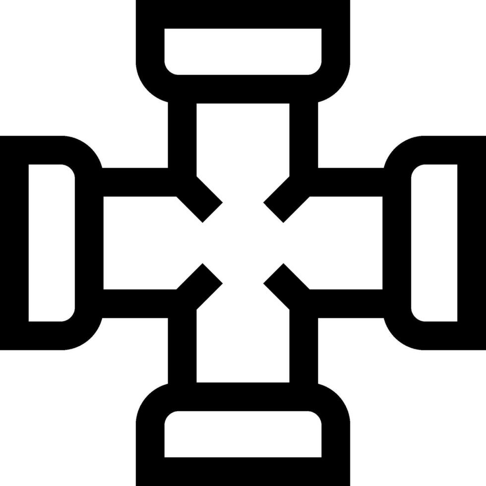 Cross symbol clipart vector
