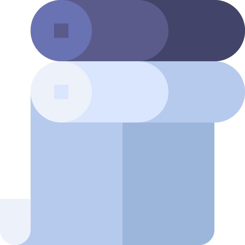 A stack of blue and purple towels vector