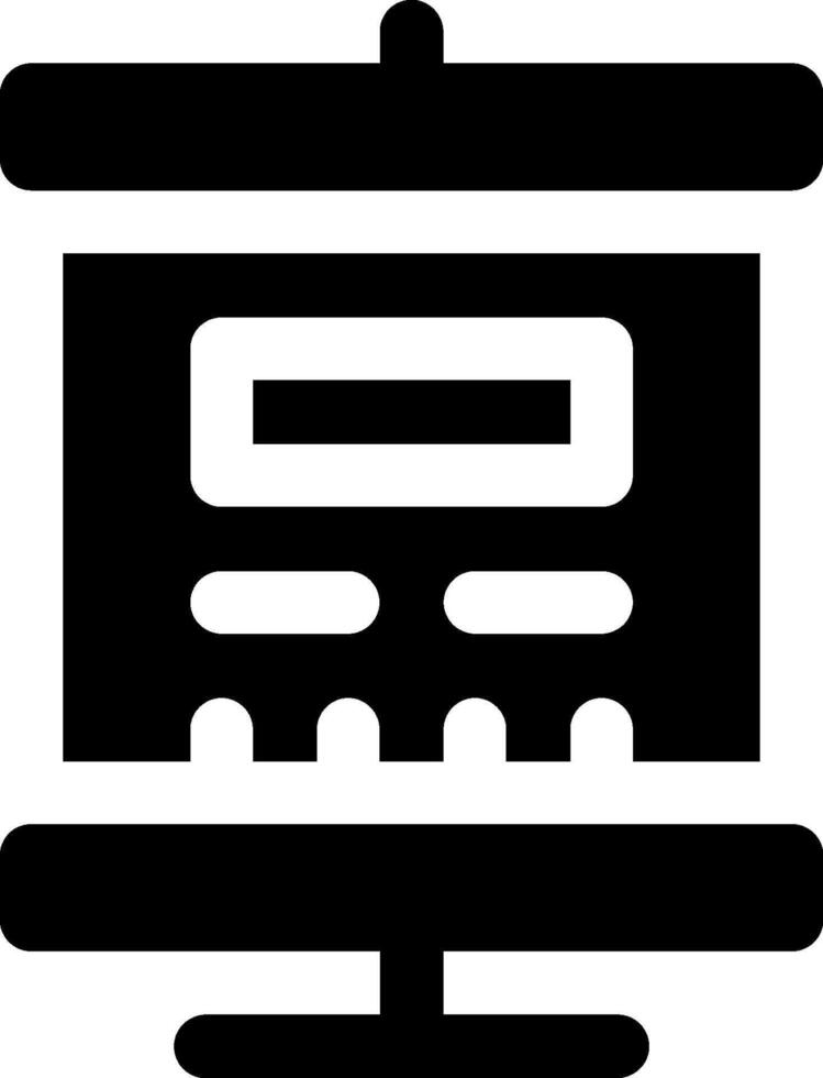 A black and white image of a computer monitor vector