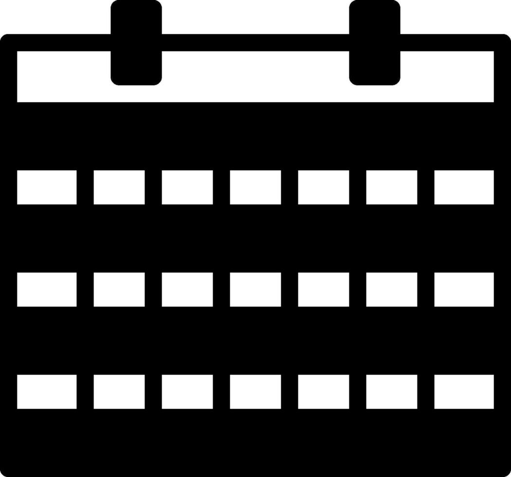 Calendar icon with a black background vector