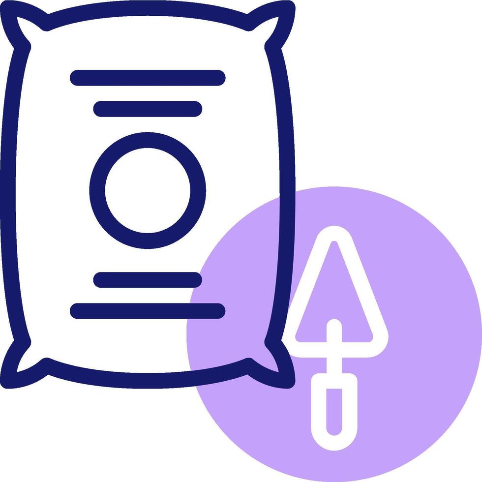 A bag of sand and a shovel vector