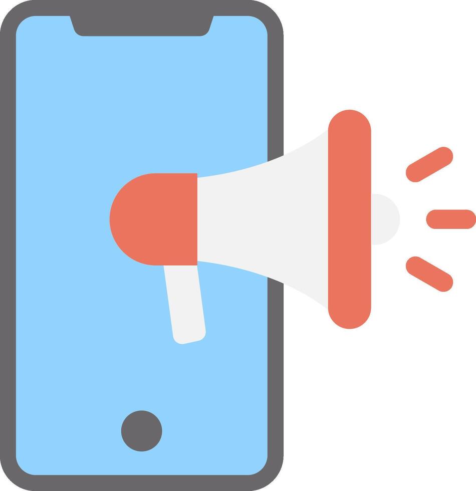 Mobile marketing - how to use a megaphone to promote your business vector