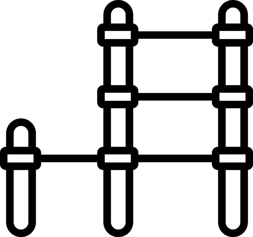 A black and white illustration of a ladder vector