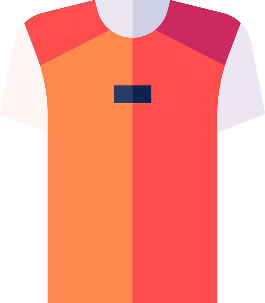 A shirt with a blue and orange design vector