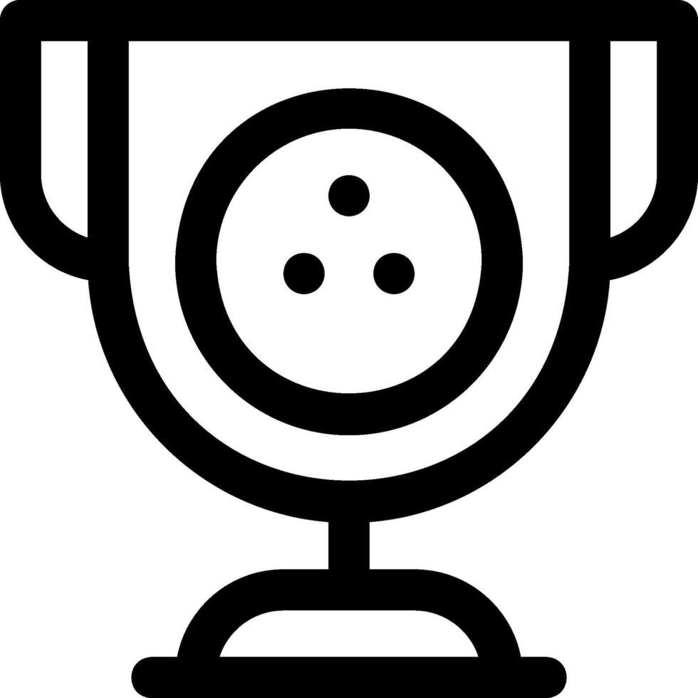 A black and white trophy icon on a white background vector