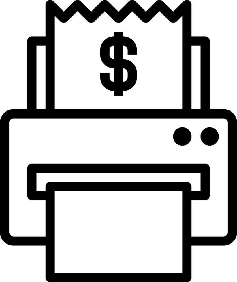 Printer with dollar sign icon vector