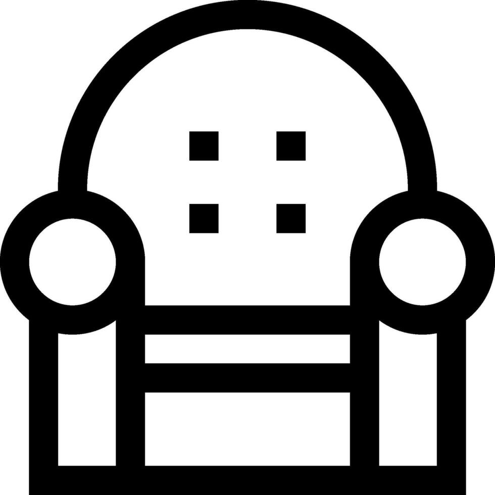 A chair icon on a white background vector