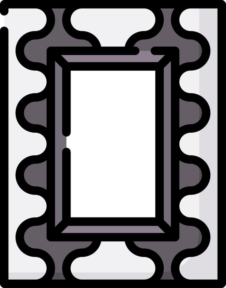 A square frame with a black and white design vector