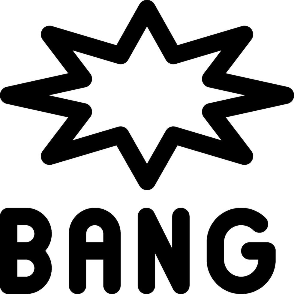 Bang logo with a star in the middle vector