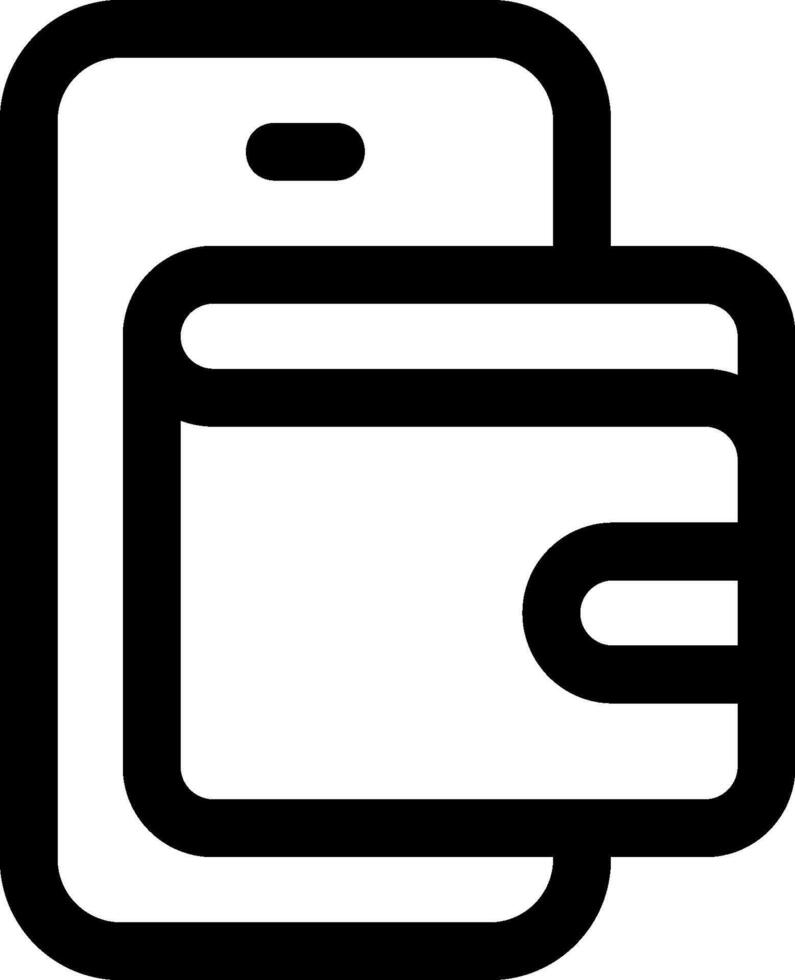 A black and white image of a phone and a credit card vector