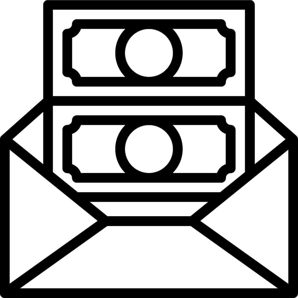 Money envelope icon vector