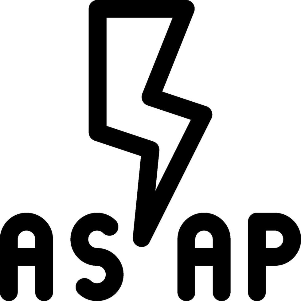 Asap logo with lightning bolt vector