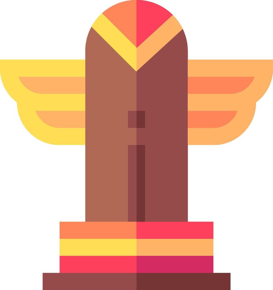 A trophy with wings on it vector