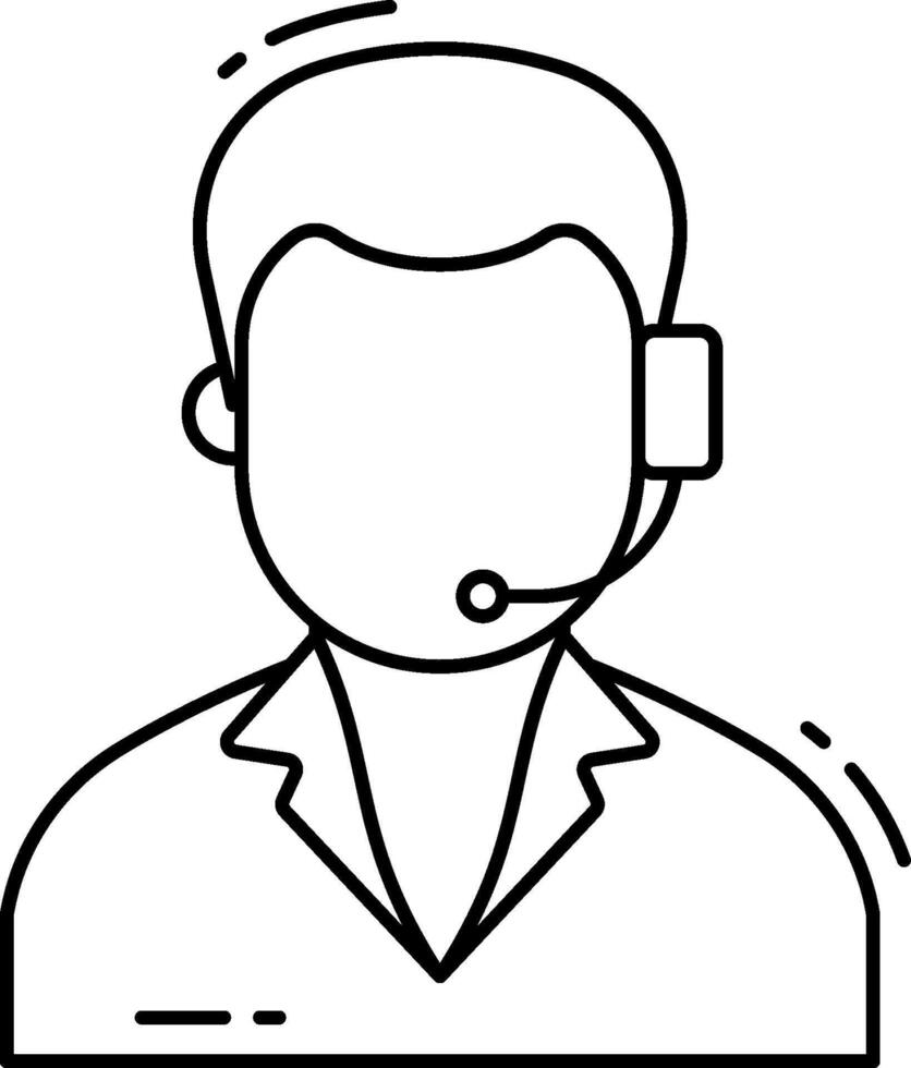 Call center agent icon illustration vector
