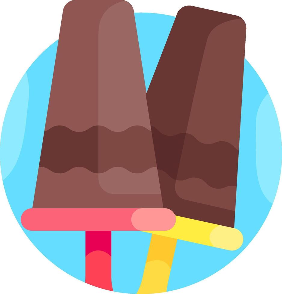 Ice cream and chocolate ice cream vector