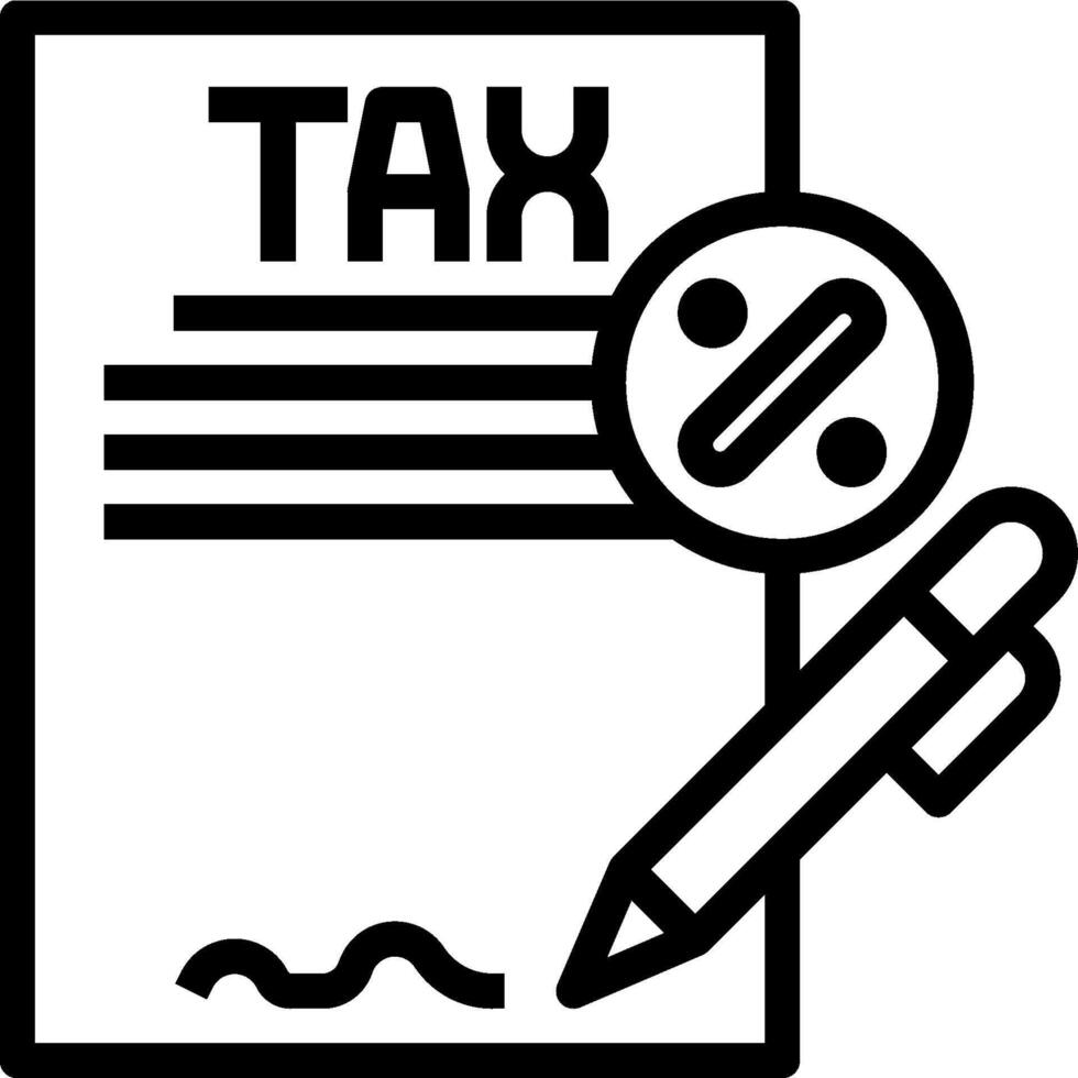 Tax form icon vector