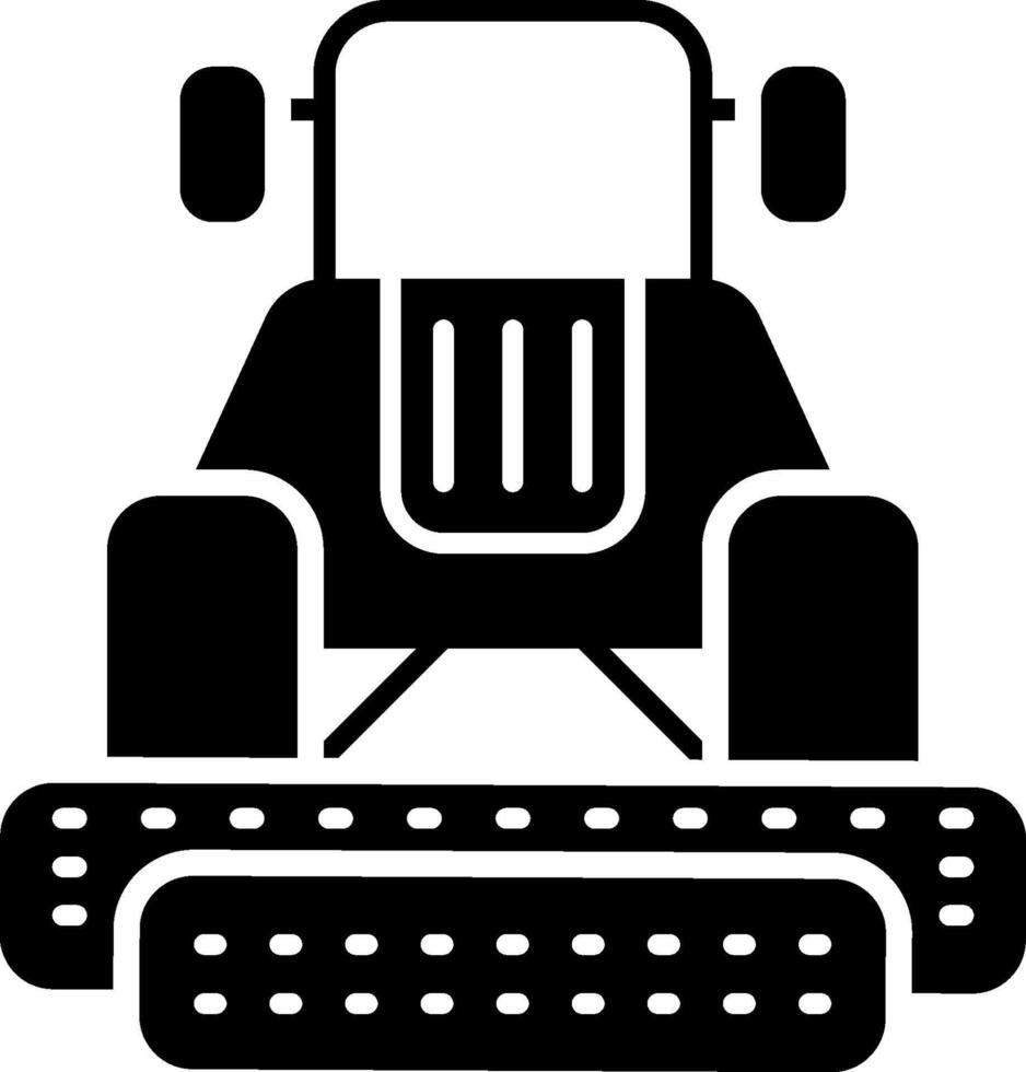 A tractor with a plow on it vector