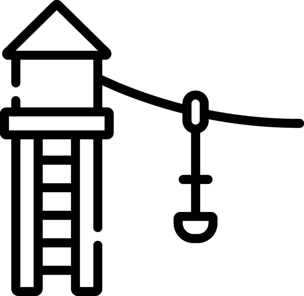 A black and white illustration of a playground vector