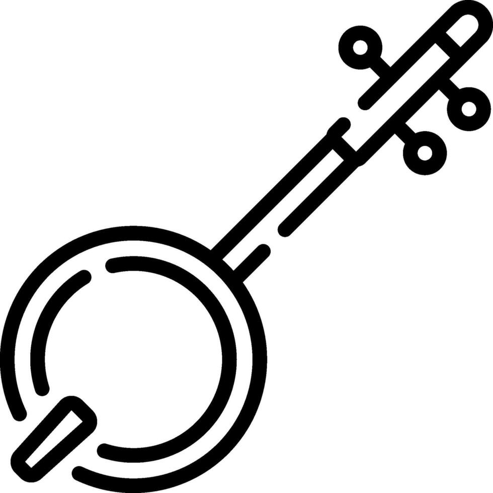 A black and white line drawing of a musical instrument vector