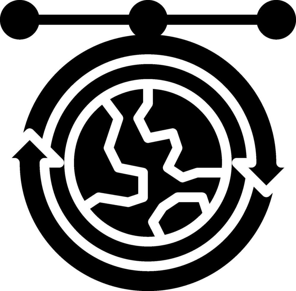 A black and white image of a clock with a circle in the middle vector