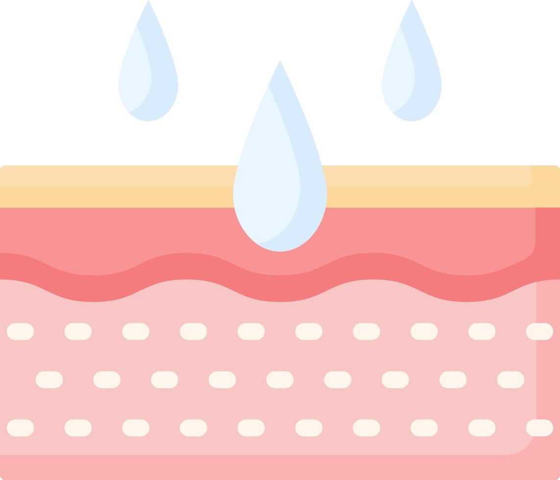 A skin with water drops on it vector