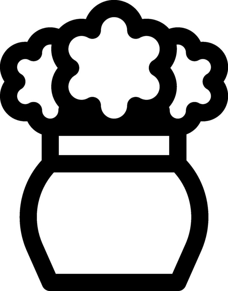 Flower vase icon vector