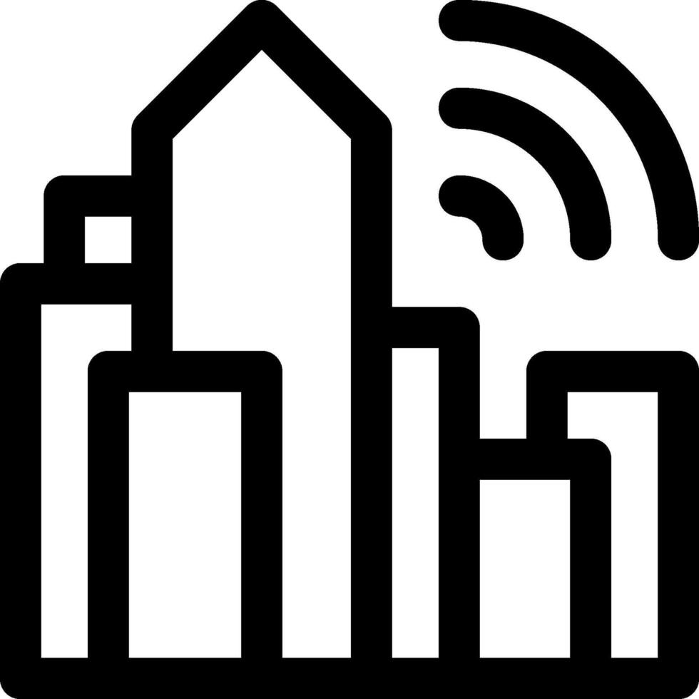 A city with wifi and a wifi icon vector