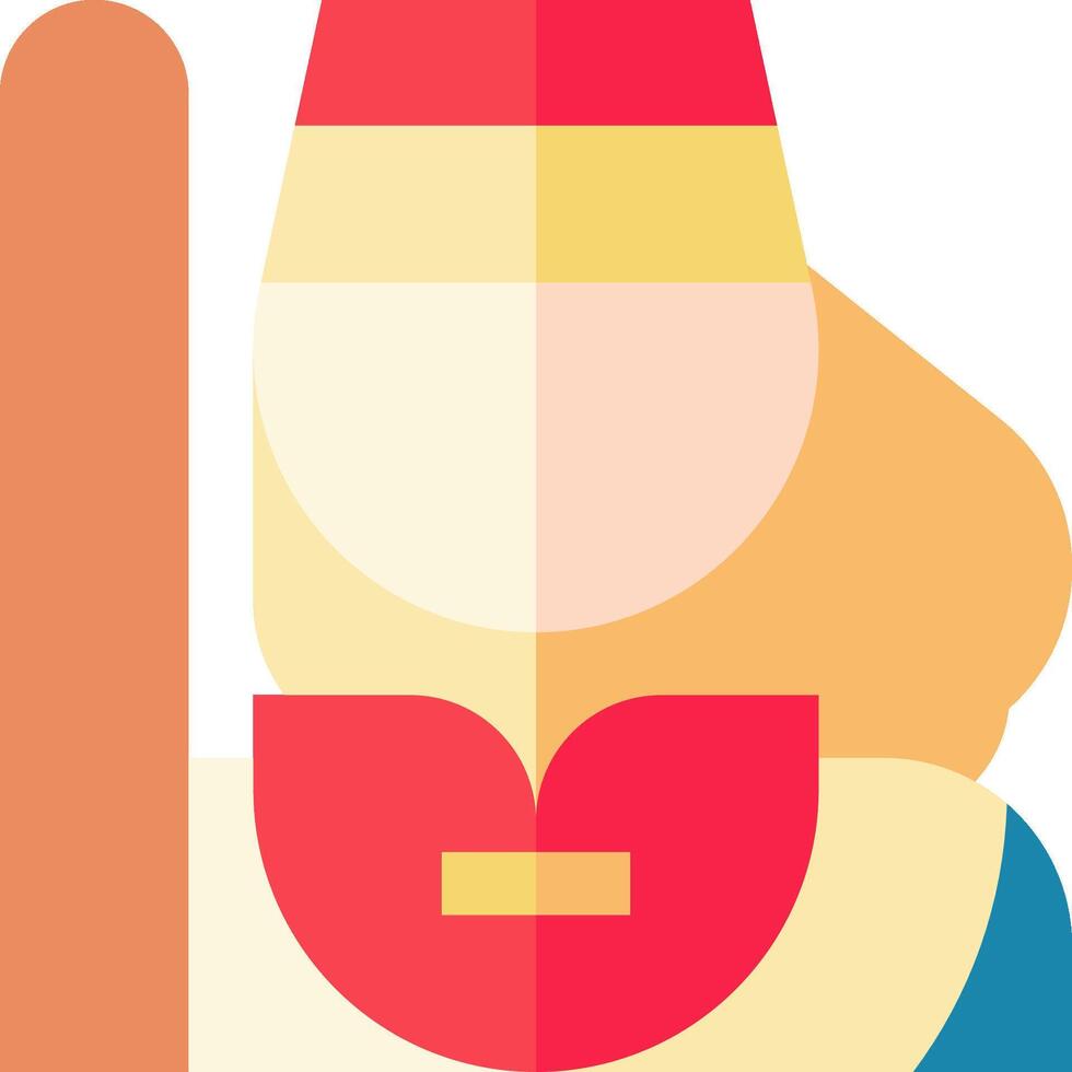 A cartoon woman with a red hat and a red and yellow scarf vector