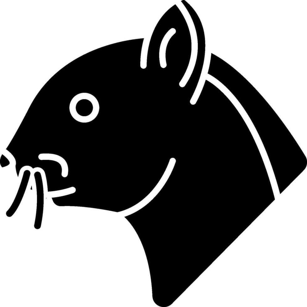 A black and white illustration of a rat vector