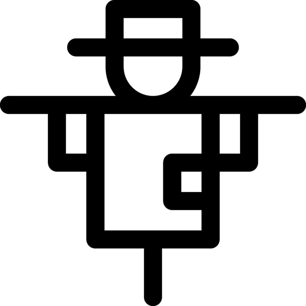 A black and white icon of a man in a hat vector