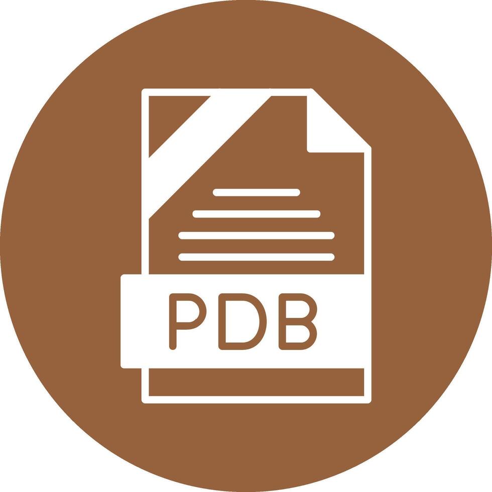PDB Icon Design vector