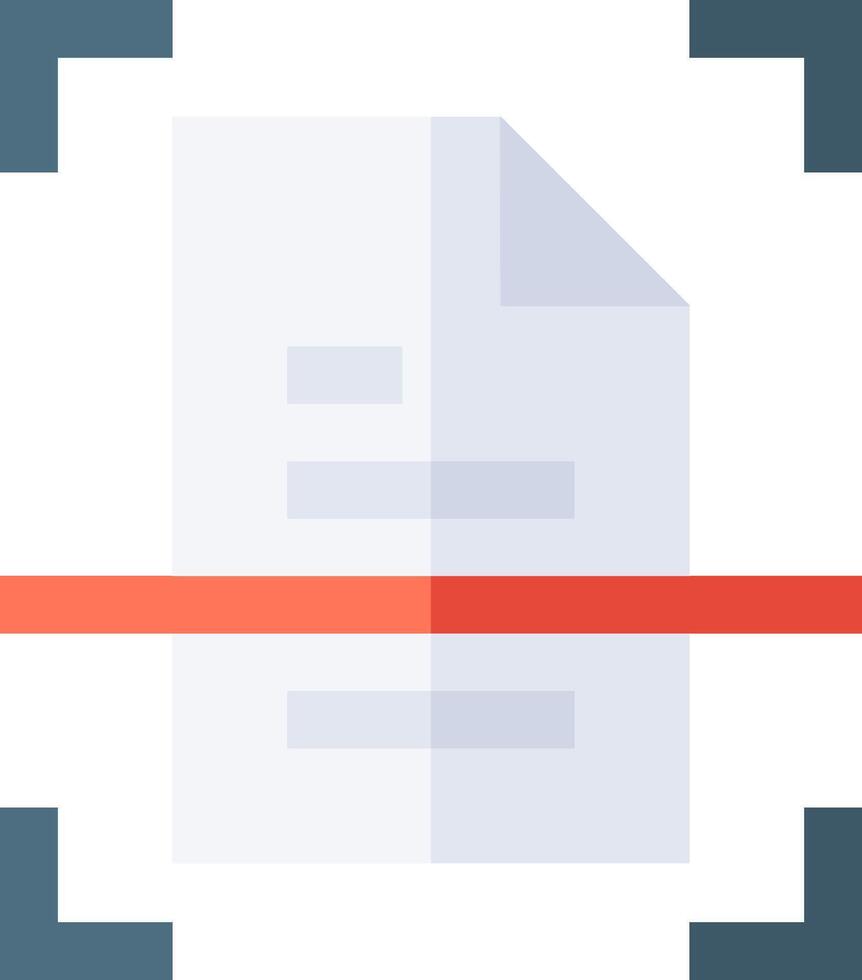 A document with a red line on it vector