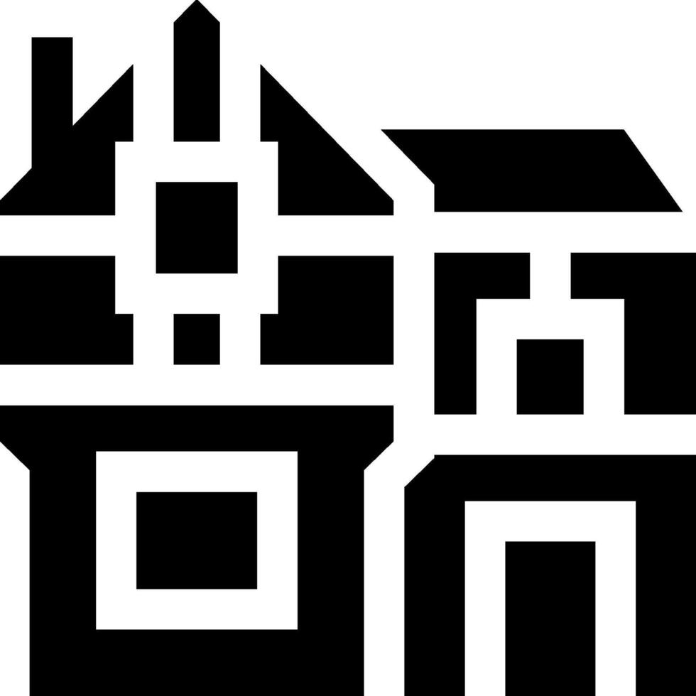 A black and white house icon vector