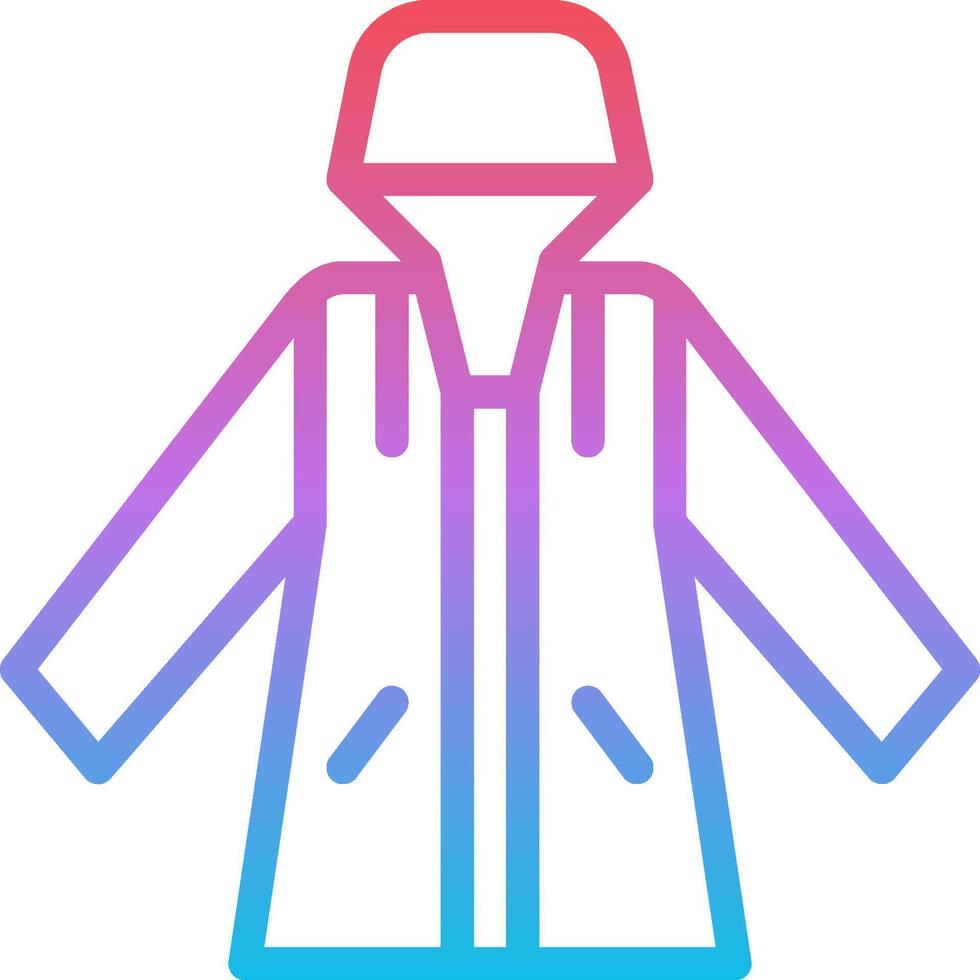 A coat icon with a hat and a hood vector