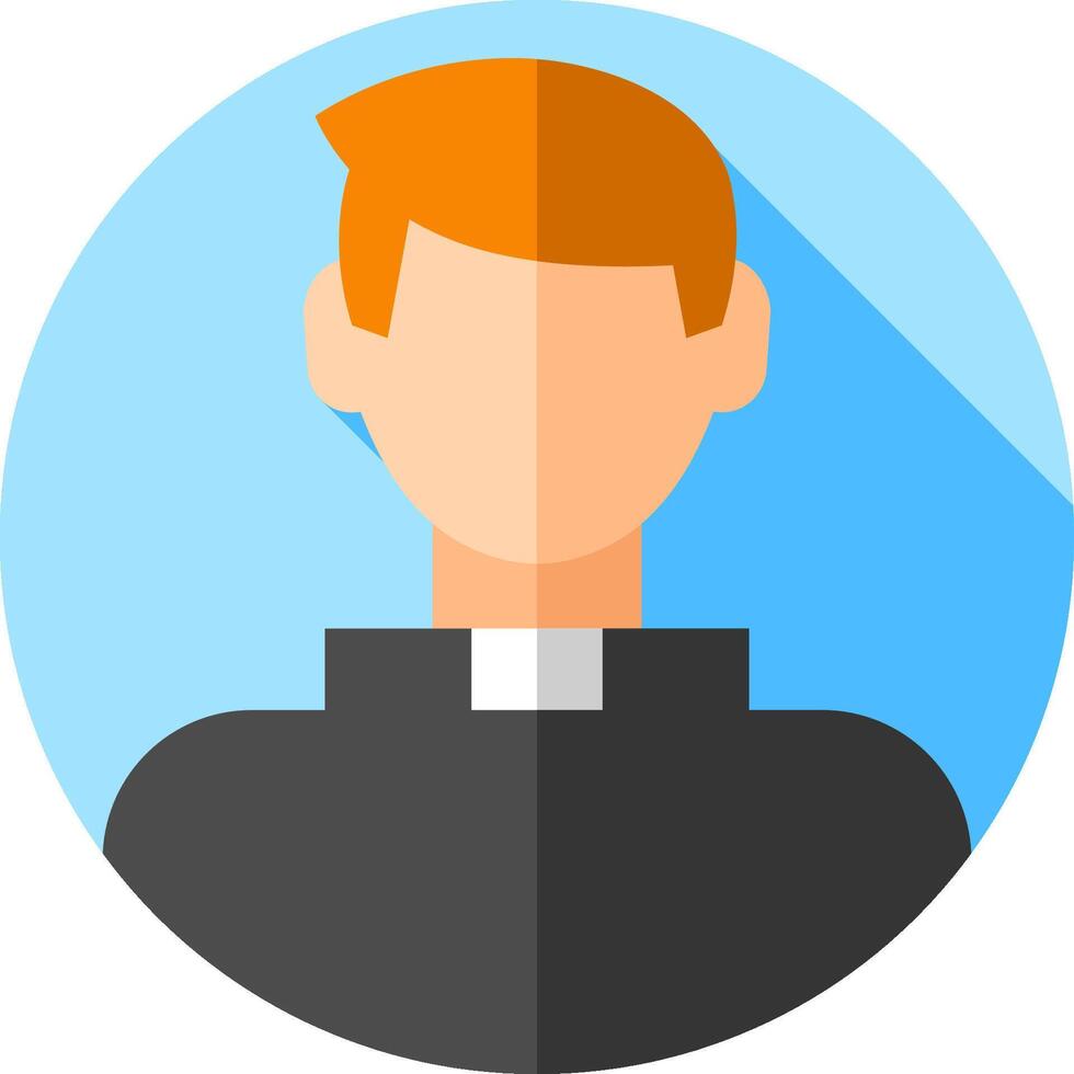 A priest icon in a flat design vector