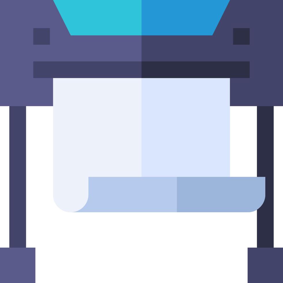 A printer with a paper roll on top vector
