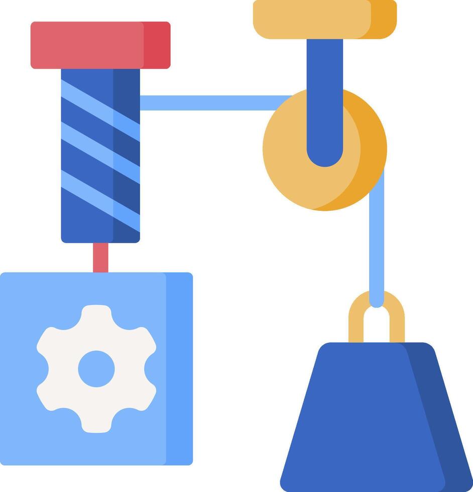 A blue and yellow bell and a gear vector