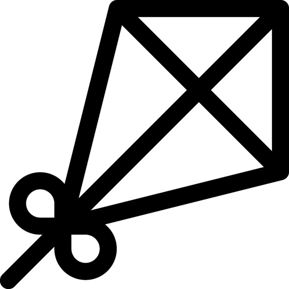 A black and white kite with a bow vector