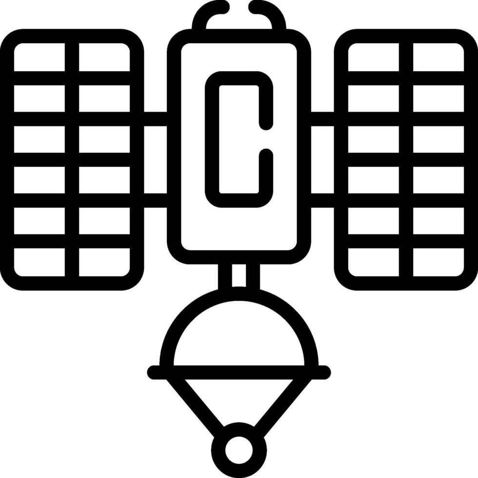 Space satellite icon illustration vector