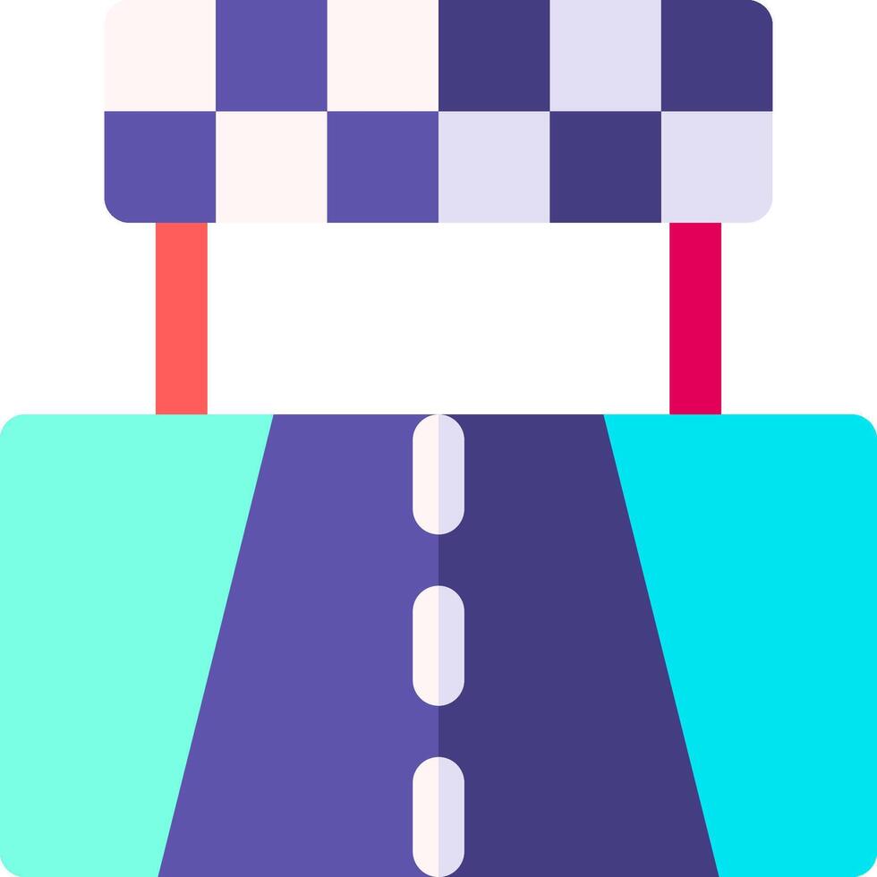 A car with a checkerboard pattern on the side vector