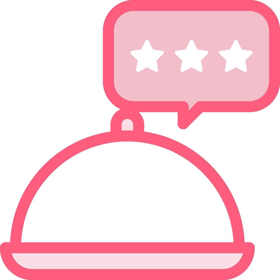A cloche with a star on it and a speech bubble vector