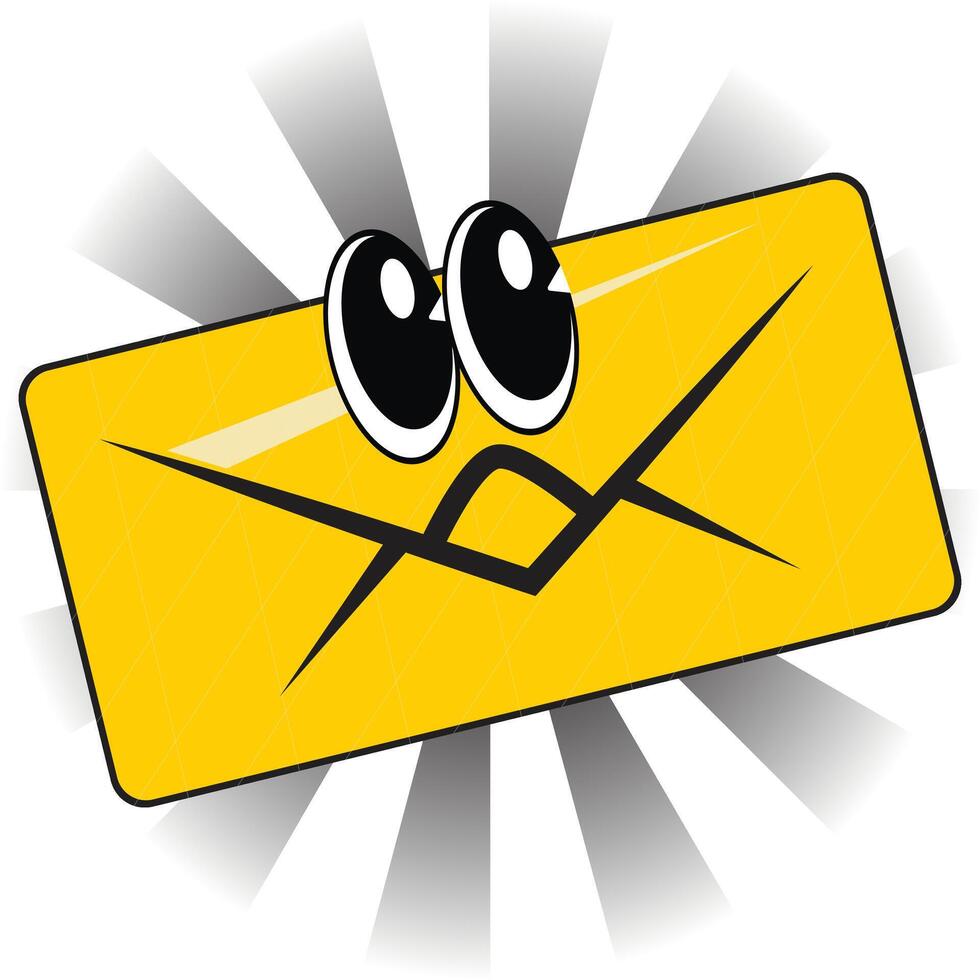 Mail cartoon character illustration vector