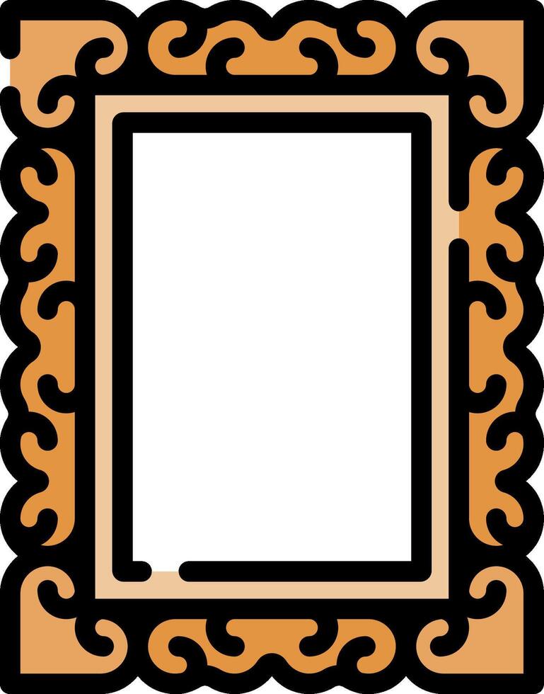 An ornate frame with a black border vector