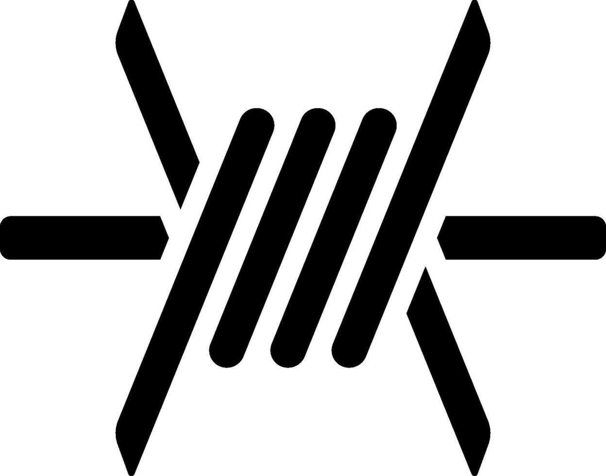 A black and white logo of a cross vector