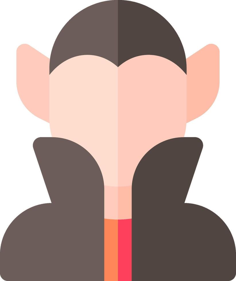 A man with a vampire mask on his face vector