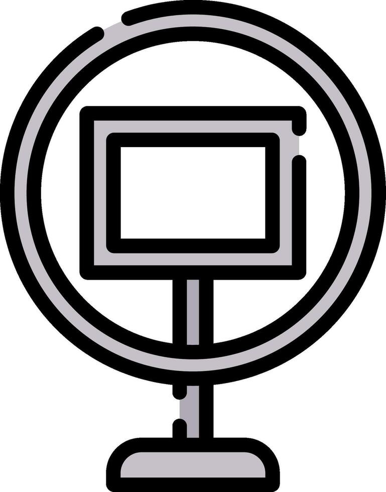 A black and white image of a computer monitor vector