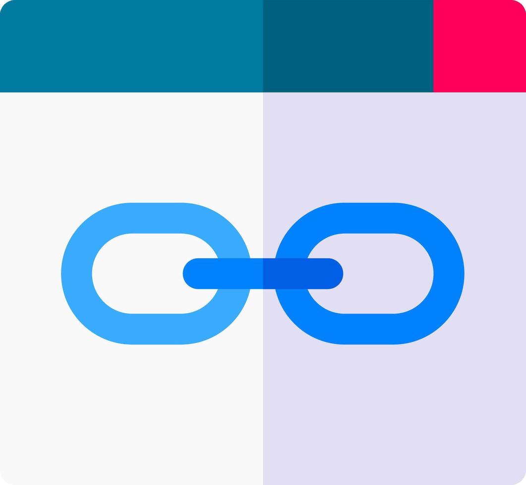The link icon is shown on a white background vector