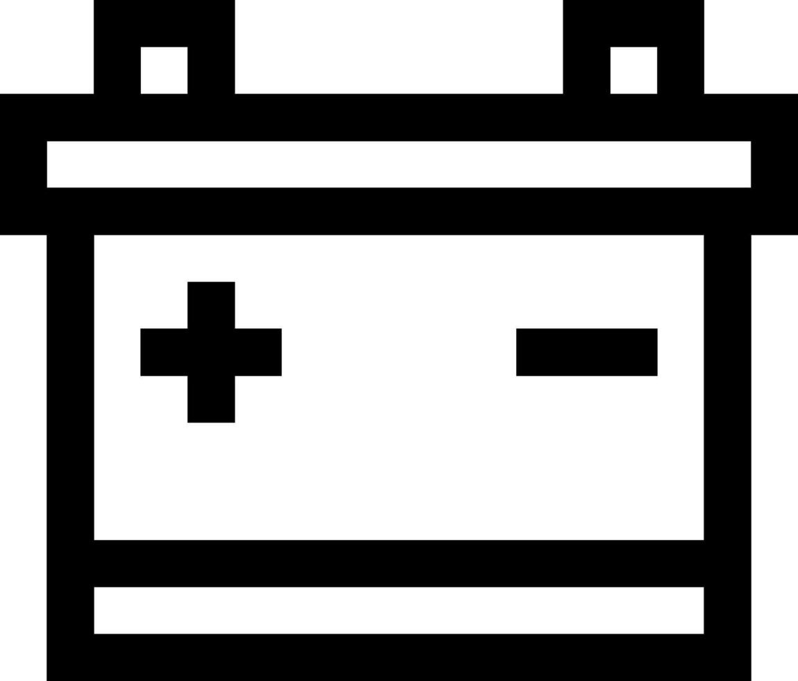 Car battery icon vector